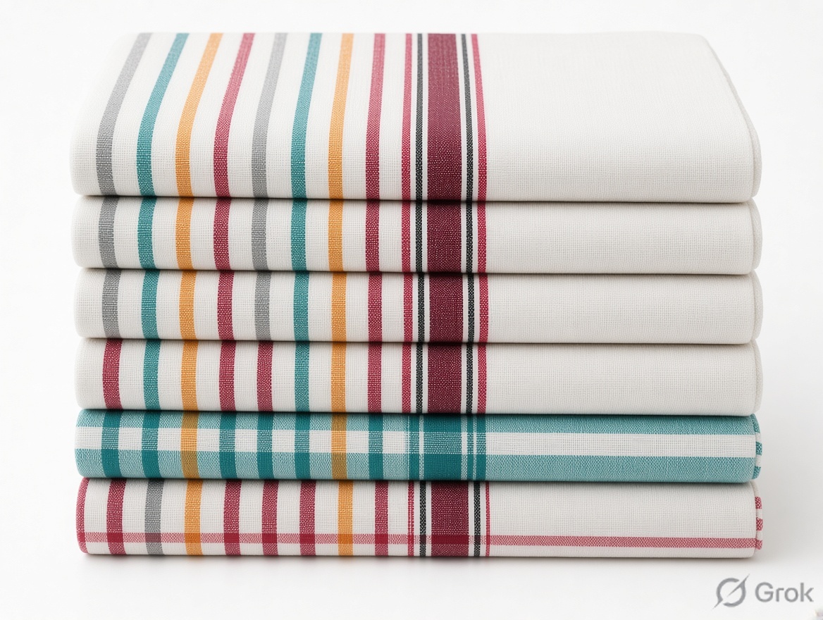 Premium Cotton Bath Towels - Assorted Stripes